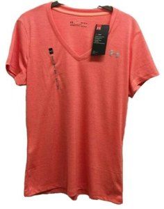 Under Armour Womens Heat Gear Athletic Top Sport Gym V-Neck Shirt Semi-Fitted M